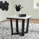 A2Z Furniture - Ashley Furniture - Fostead End Table - Square End Table / White/Espresso - T770-2